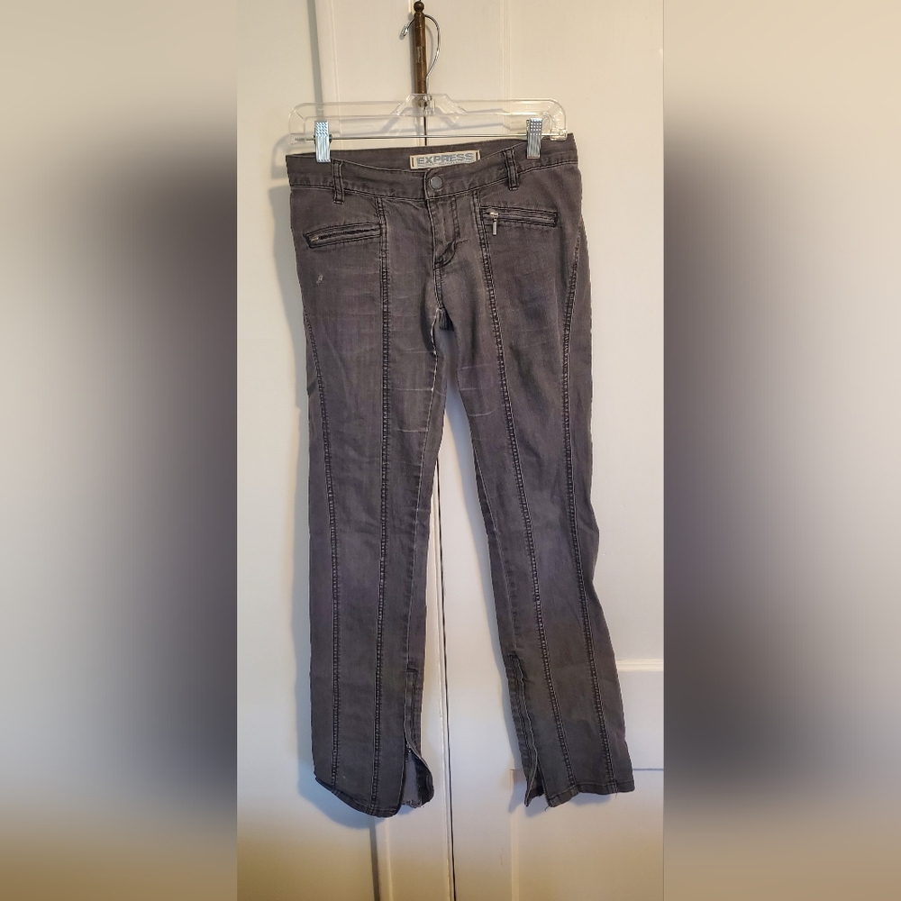 Express Low Rise Black Wash Denim Pants - Retro